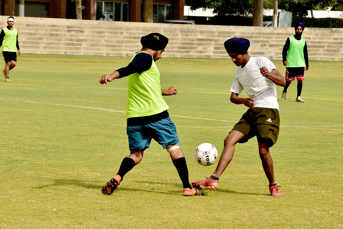 Cheetah Colonels win first Soccer league trophy at G. H. G Khalsa College of Pharmacy Gurusar Sadhar