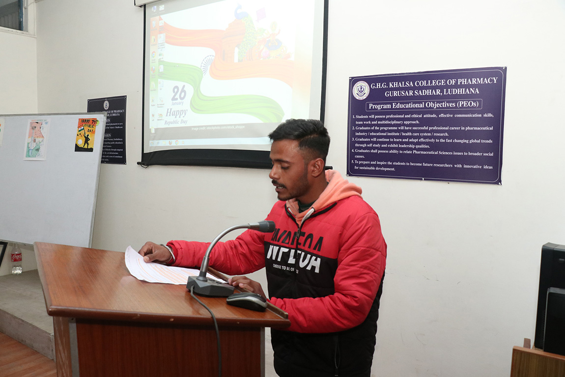 Republic Day Celebration at G.H.G Khalsa College of Pharmacy Gurusar Sadhar