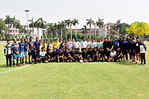 Cheetah Colonels win first Soccer league trophy at G. H. G Khalsa College of Pharmacy Gurusar Sadhar