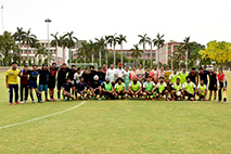 Cheetah Colonels win first Soccer league trophy at G. H. G Khalsa College of Pharmacy Gurusar Sadhar