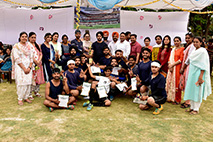 Cheetah Colonels win first Soccer league trophy at G. H. G Khalsa College of Pharmacy Gurusar Sadhar
